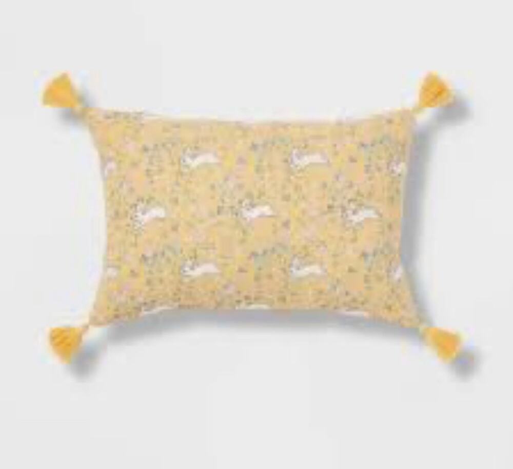 Threshold Throw Easter Pillow 14” x 20” Yellow